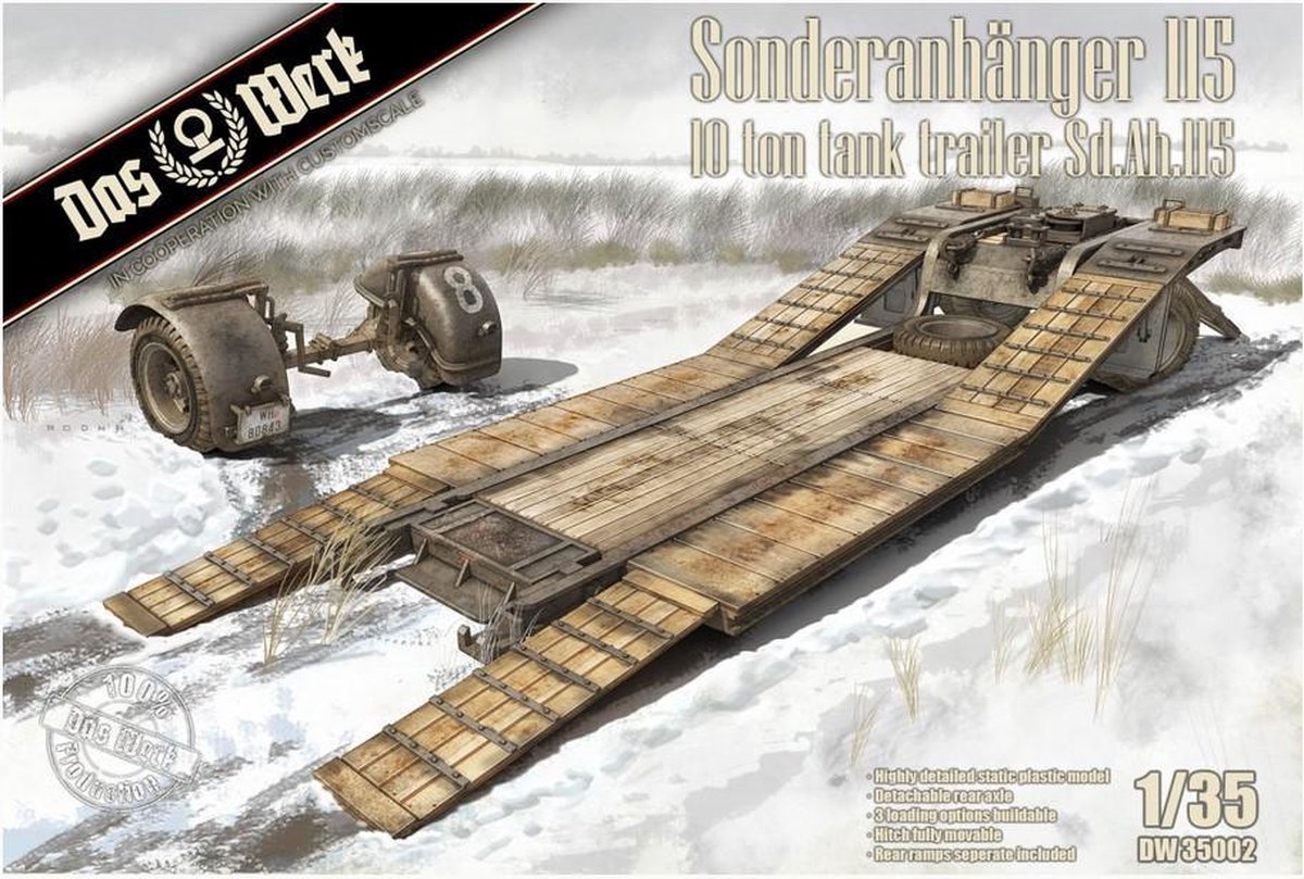 Das Werk | DW35002 | Sonderanhänger 115 German 10ton tank trailer | 1:35